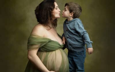 Photo de grossesse avec enfant aîné dans les Landes