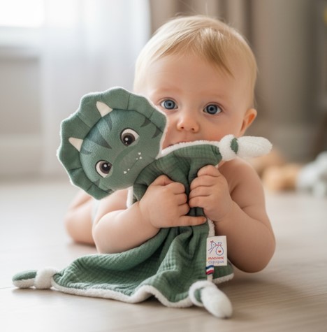 doudou bébé fait main France doux rassurant et durable